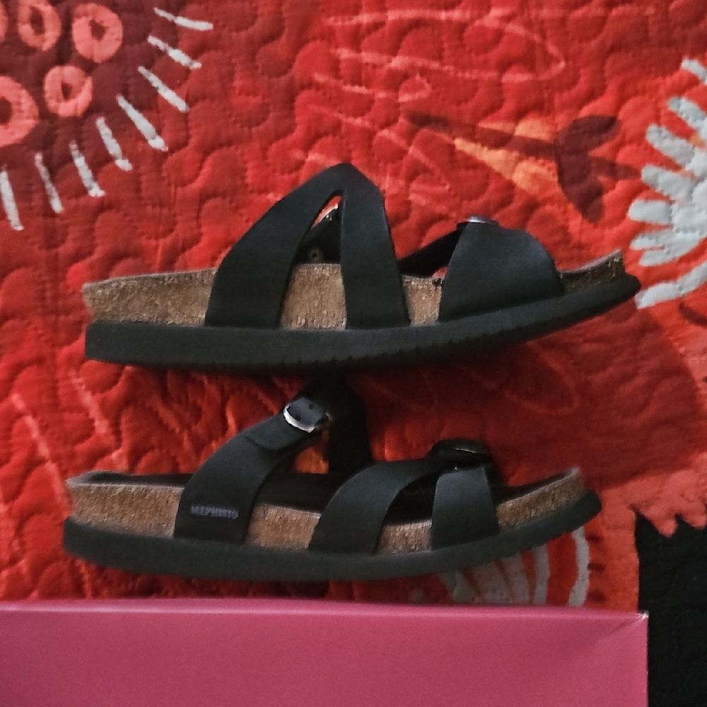 Mephisto Black Sandals with Buckle Straps *Womens Size 8 - Picture 8 of 9